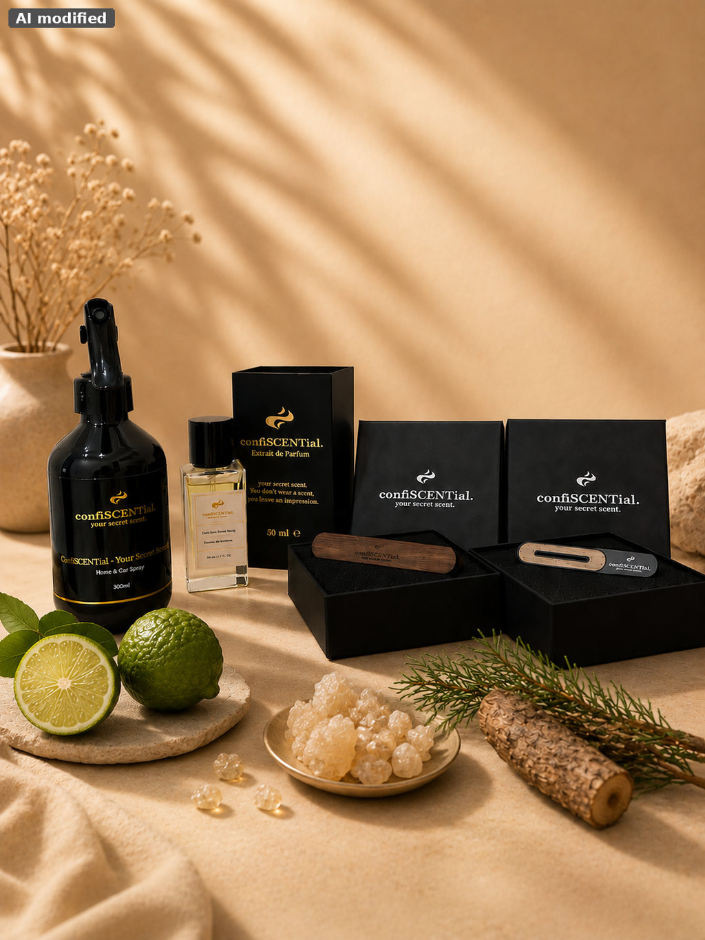 Confiscential Komplett-Set | Bestseller Herren | Parfum, Autoduft & Raumspray