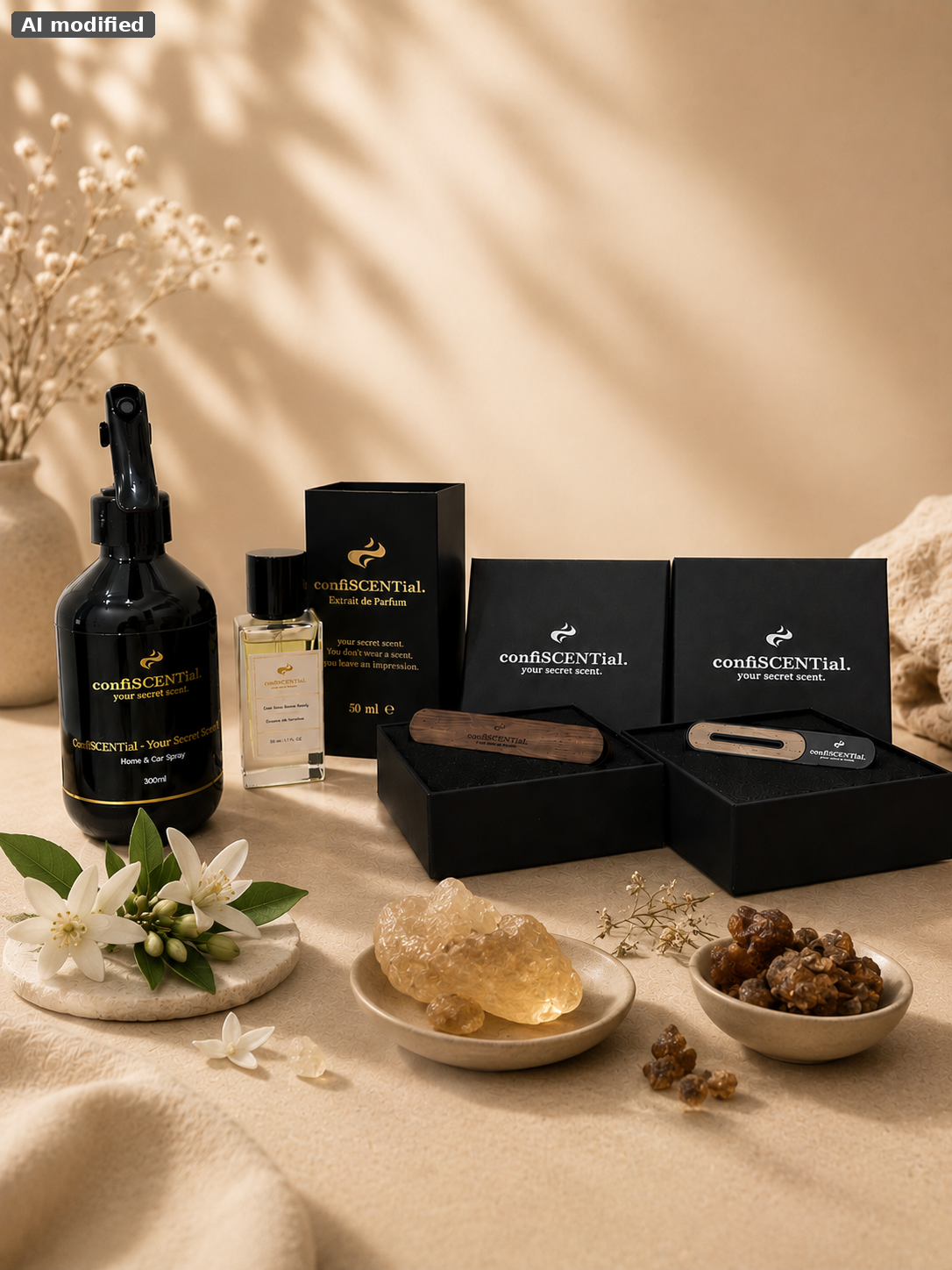 Confiscential Komplett-Set | Bestseller Frauen| Parfum, Autoduft & Raumspray